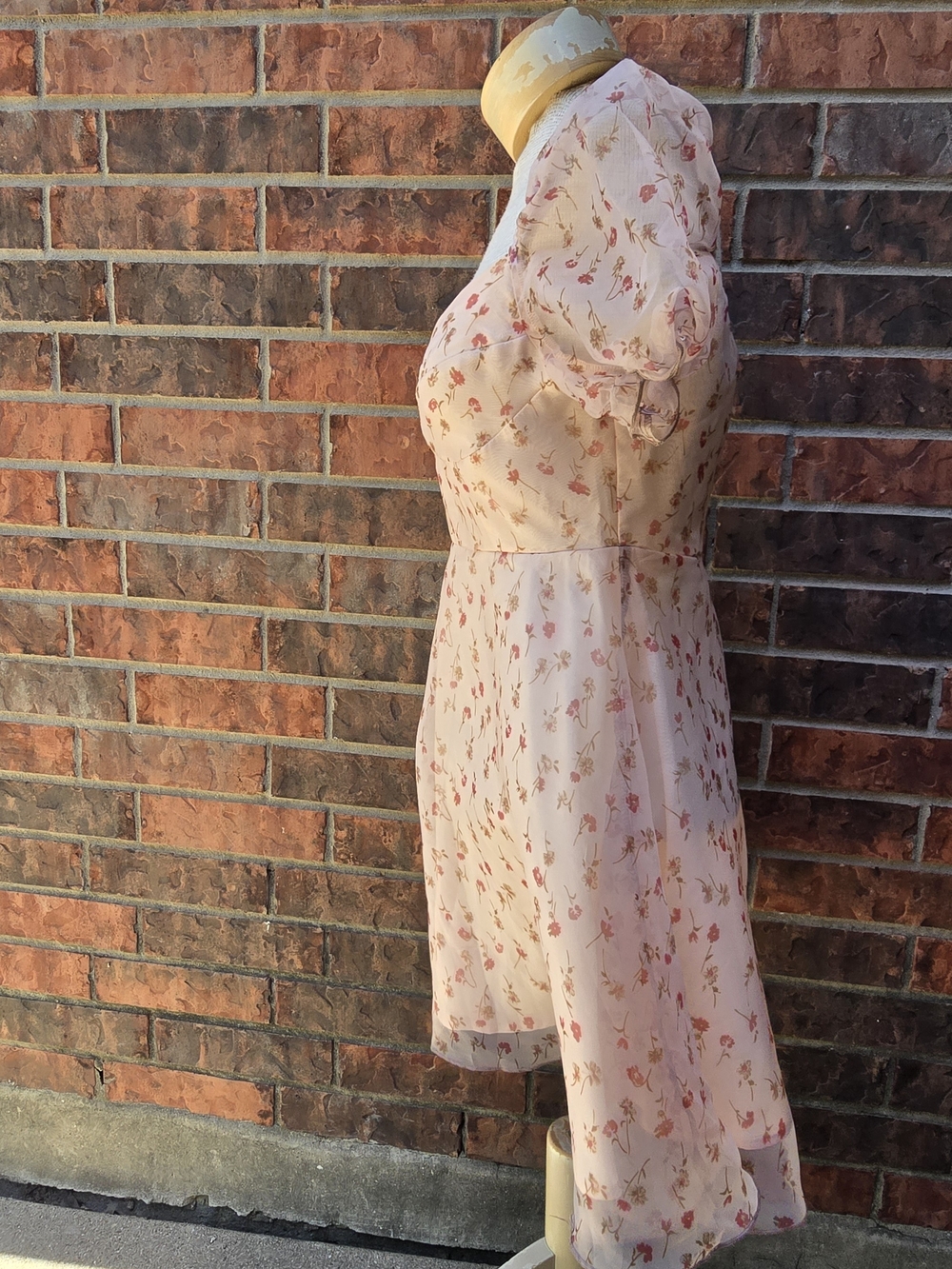 Cider Romantic Gestures Puff Sleeve Mini Dress S Fairy Whimsical Dainty - Picture 2 of 10
